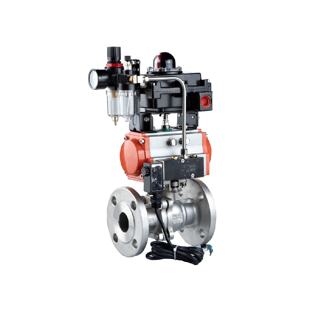 气动法兰球阀